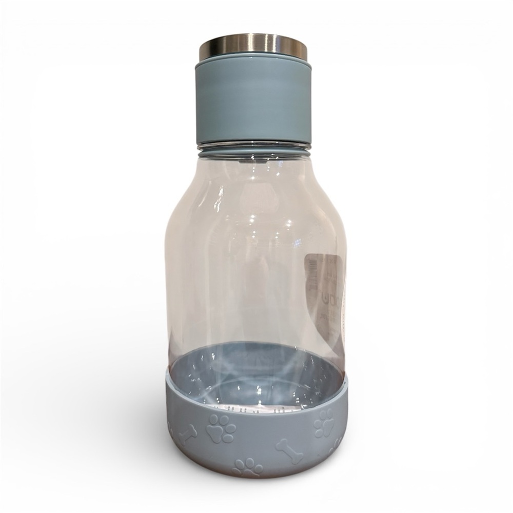 Asobu Tritan Dog Water Bottle Lite with Removable Silicone Blue Bowl - Picture 4 of 10